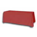 8' Blank Solid Color Polyester Table Throw - Holiday Red